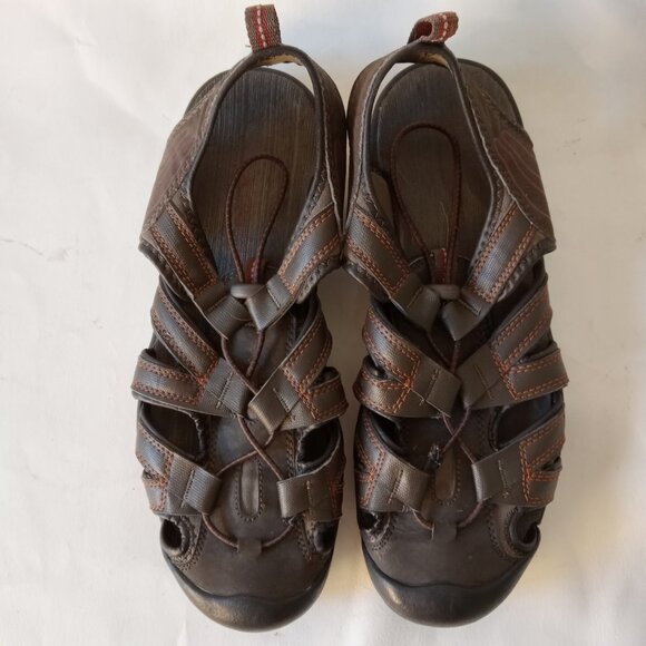 Ozark Trail Men's Brown Close Toe Sandals Adjustable Cross Strap Sz US 10 - Picture 2 of 13
